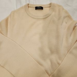 Mens Ivory Sweater theory size medium fitted New